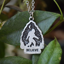 Load image into Gallery viewer, Believe Bigfoot Necklace (19.7&quot;)
