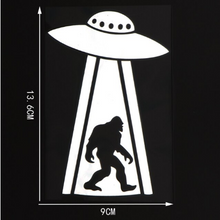 Load image into Gallery viewer, 5.5&quot; Bigfoot Beamed By UFO Decal
