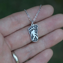 Load image into Gallery viewer, Bigfoot Necklace (Foot with Sasquatch)
